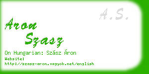 aron szasz business card